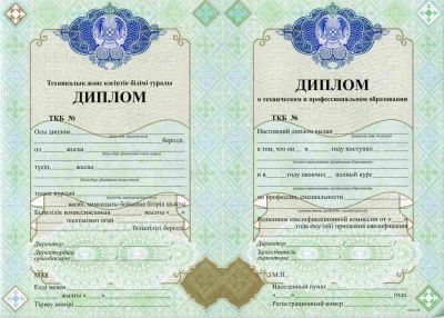 Диплом СУЗ Казахстан с 1998 по 2024 год